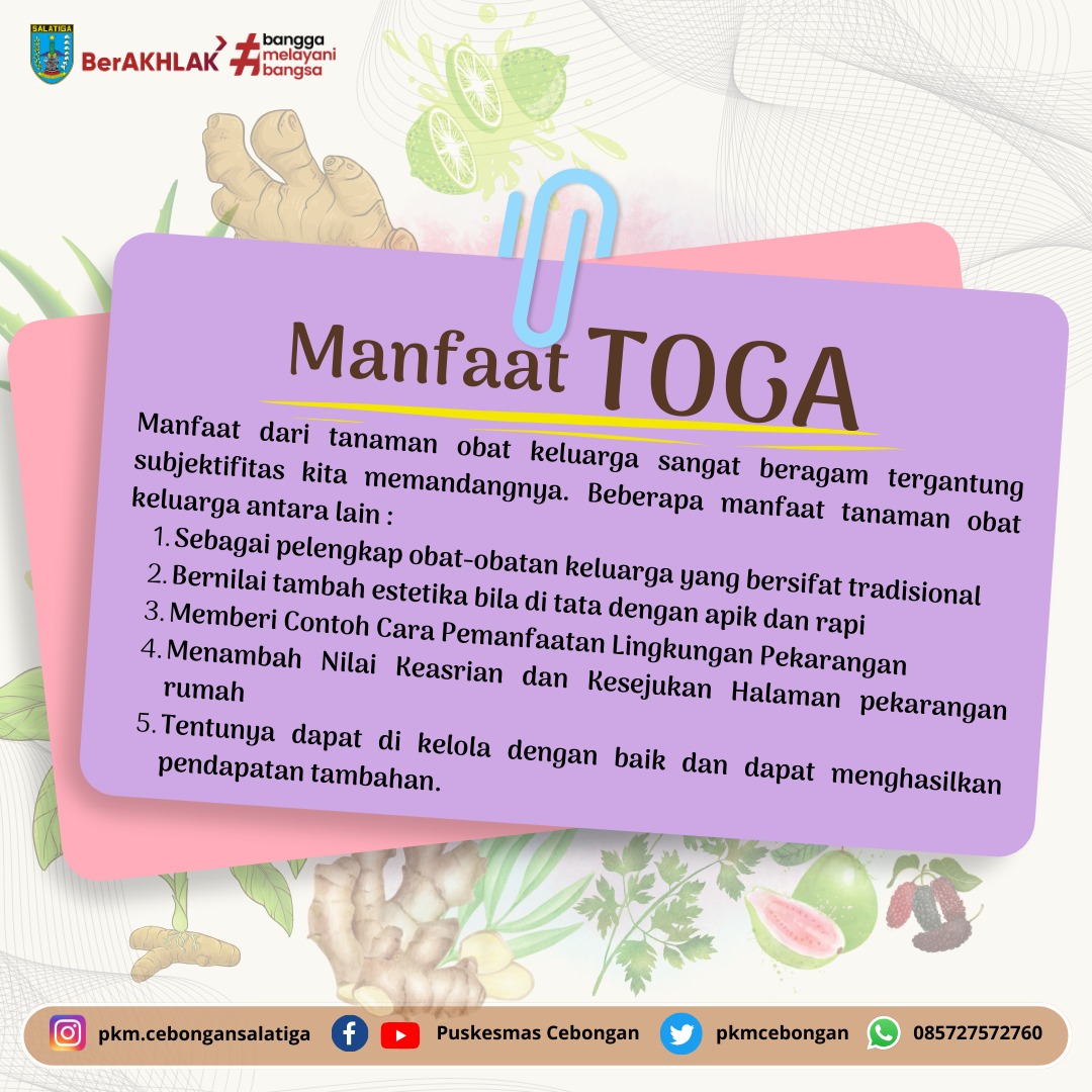 Toga Tanaman Obat Keluarga Puskesmas Cebongan