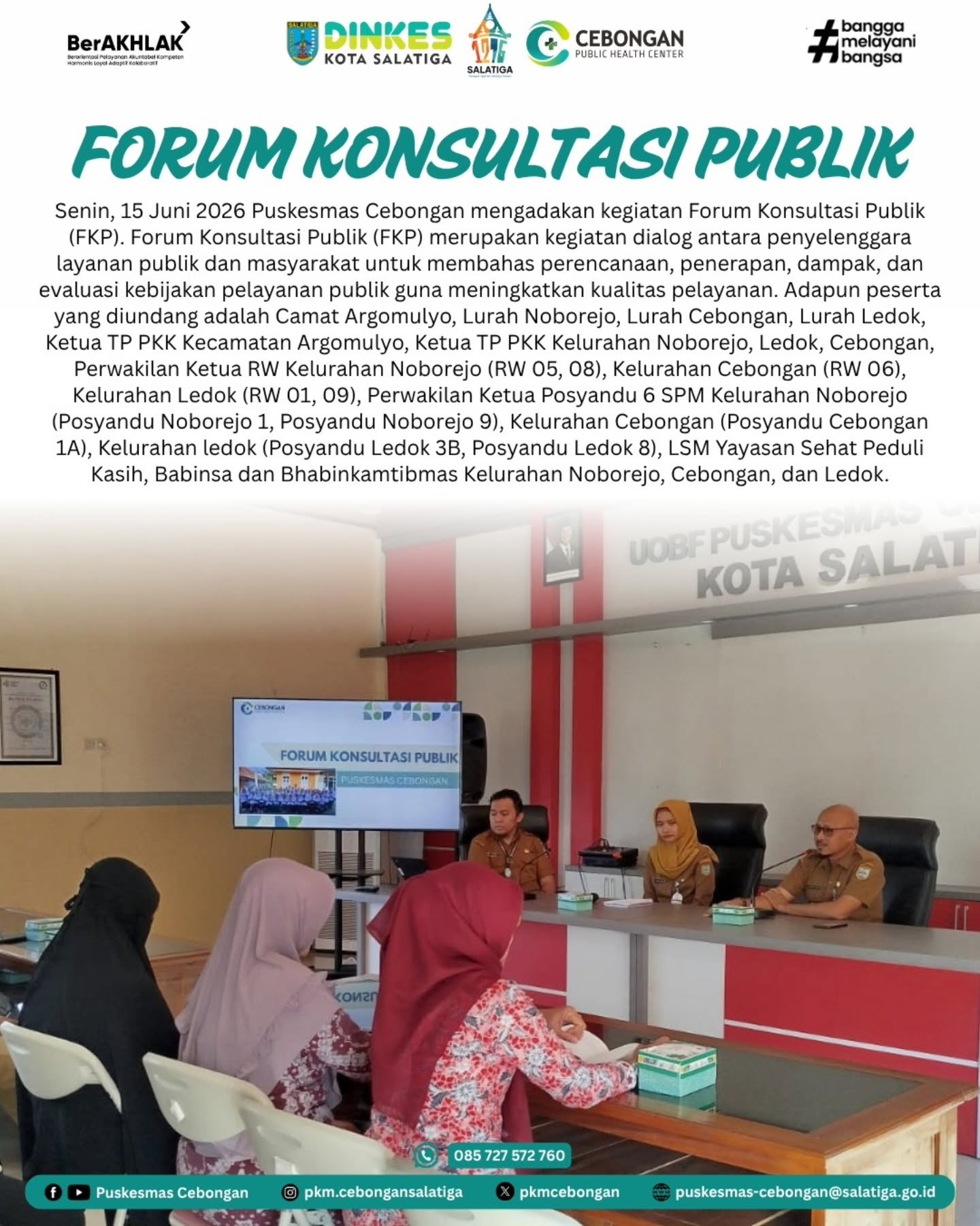 Forum Konsultasi Publik (FKP) Puskesmas Cebongan