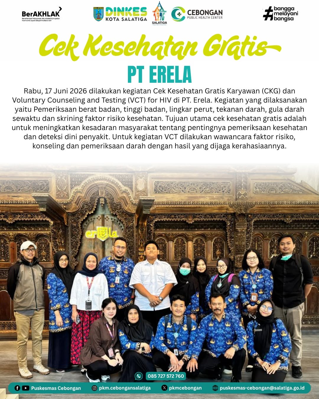 CKG dan VCT di PT. Erela