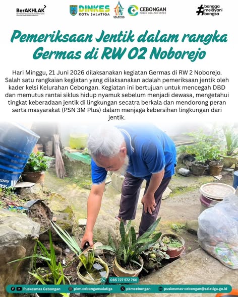 Pemeriksaan Jentik di RW 2 Noborejo