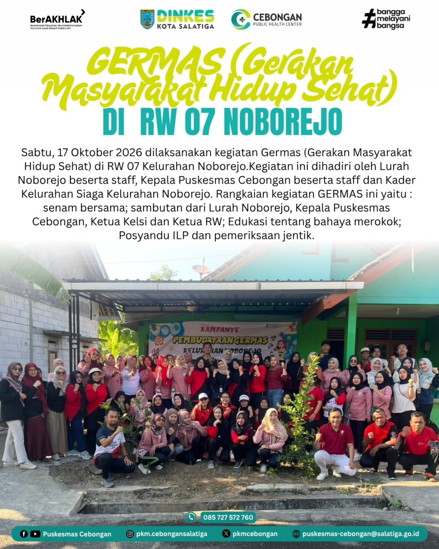 Germas (Gerakan Masyarakat Hidup Sehat) di RW 07 Kelurahan Noborejo